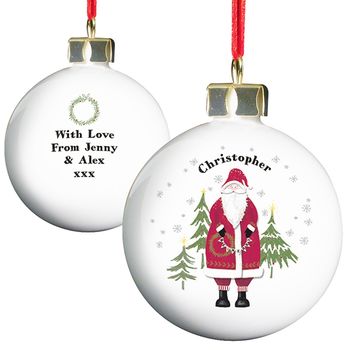 Personalised Father Christmas Bauble, 2 of 2