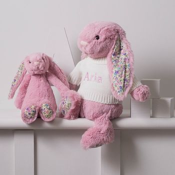 Personalised Pink Cable Blanket And Comforter Gift Set, 5 of 8