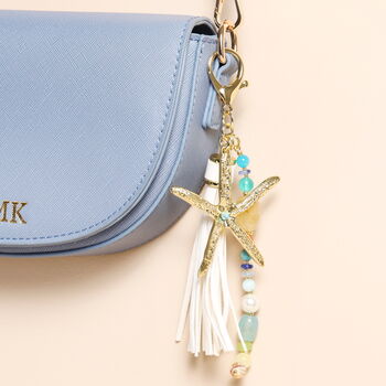 Beaded Starfish Tassel Keyring And Bag Charm, 2 of 3
