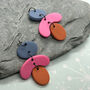 Petals Coloured Polymer Clay Earrings Collection Two, thumbnail 2 of 7