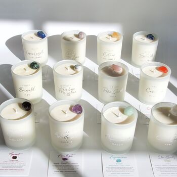April Birthstone Clear Quartz Crystal Candle, 6 of 6