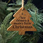 Up North 'Ave Thissen A Merry…' Christmas Oak Hanging Tree, thumbnail 1 of 2