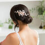Orchis Gold Floral Wedding Hair Comb, thumbnail 4 of 4