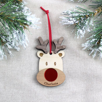 Personalised Christmas Reindeer Decoration, 4 of 8