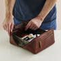 Personalised Leather Lay Flat Wash Bag, thumbnail 2 of 7
