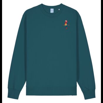 Organic Cotton Embroidered Parrot Sweatshirt, 8 of 12