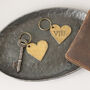 8th Anniversary Gift Bronze Heart Keyring, thumbnail 3 of 7