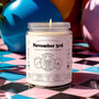 Scorpio Zodiac Candle Personalised Birth Gift, thumbnail 3 of 6