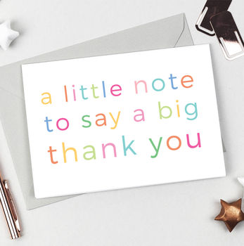 Little Note Thank You Card, 3 of 3