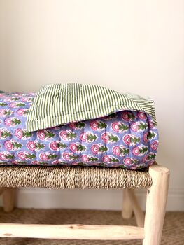 Luxury Reversible Block Print Quilt, 2 of 5