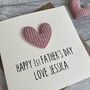 Personalised Heart Happy First Father's Day Card, thumbnail 2 of 5