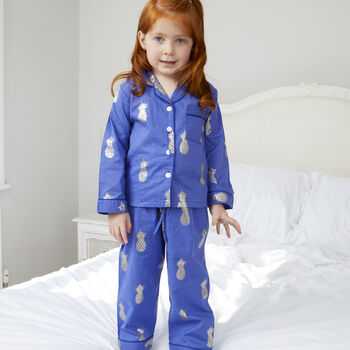 Personalised Girls Cotton Pineapple Pyjamas, 6 of 7