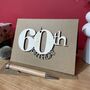 Personalised Wooden 60th Birthday Card, thumbnail 3 of 10