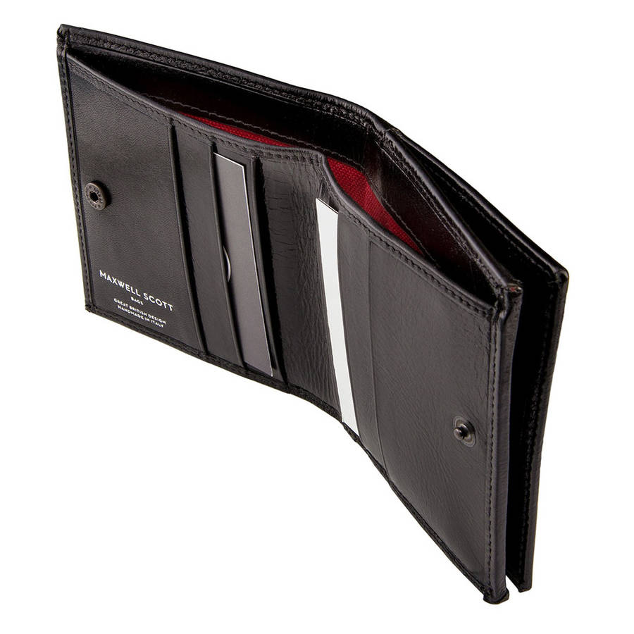 italian leather bifold wallet with coins. ' the rocca' by maxwell scott