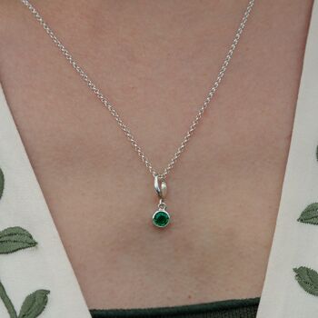 Emerald Necklace, May Birthstone, 3 of 8