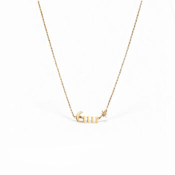 Angel Luxe 18k Gold Plated 1111 Manifest Necklace, 3 of 3