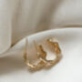 Wave Gold Hoop Earrings, thumbnail 4 of 4