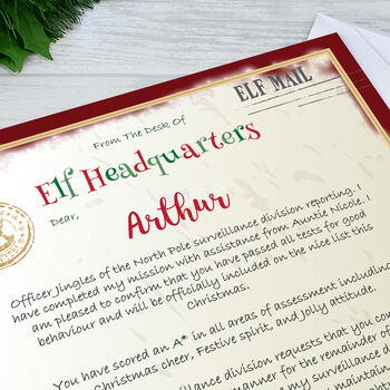 Personalised Elf Surveillance Christmas Letter, 3 of 4