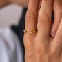 Hand Of God Gold Creation Of Adam Band Ring Mens Ring, thumbnail 4 of 12