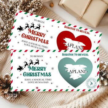 Christmas Scratch Reveal Ticket, Surprise Christmas Gift Reveal, 2 of 8