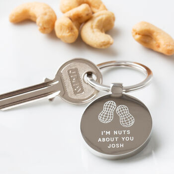 Personalised Nuts About You Valentine's Day Keyring, 4 of 4