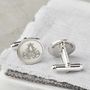 Personalised Sterling Silver Single Initial Cufflinks, thumbnail 1 of 6