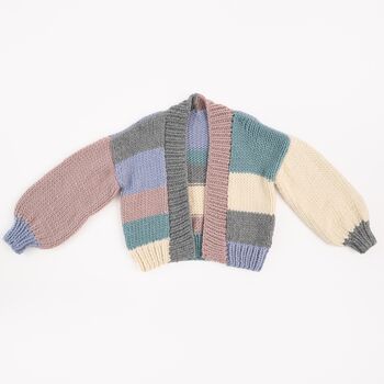 Hannah Chunky Cardigan Easy Knitting Kit, 7 of 11
