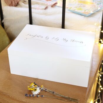 Personalised White Wooden Box, 3 of 4