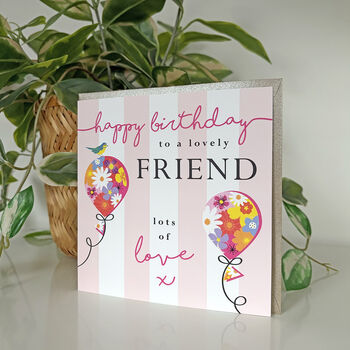 Blooming Balloon Friend Birthday Card, 2 of 3