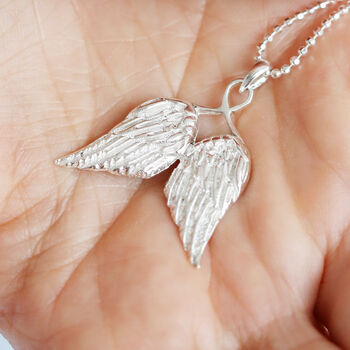 Angels Wing Necklace Sterling Silver, 2 of 4
