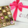 Luxury Mother’s Day 36 Chocolate Selection. White Box And Cerise Ribbon, thumbnail 3 of 3
