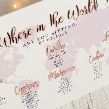 Where In The World Wedding Table Seating Plan, 3 of 11