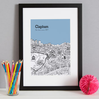 Personalised Clapham Print, 4 of 9