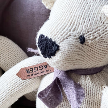 Personalised Hand Knitted Bear, 3 of 4