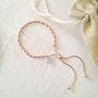 Rose Gold Seed Slider Bracelet With Baby Robin, thumbnail 1 of 4