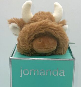 Personalised Embroidery Highland Cow Brown Toy Soother, 9 of 12