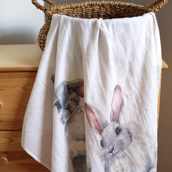 Bunny Rabbit Design Newborn Gift Set / Crib Sheet, 3 of 5