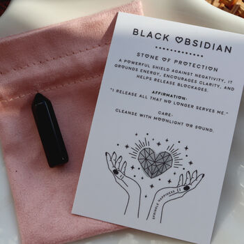 Black Obsidian Crystal Tower For Protection And Grounding, 2 of 5