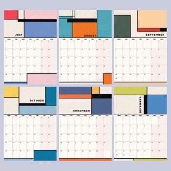 2024 Calendar | Mondrian Inspired | A4, 10 of 10