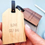 Personalised Wooden Initial Luggage Tag, Golf Tag Gift, thumbnail 3 of 6