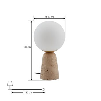 Kirstan Natural Stone And Glass Table Lamp, 4 of 4