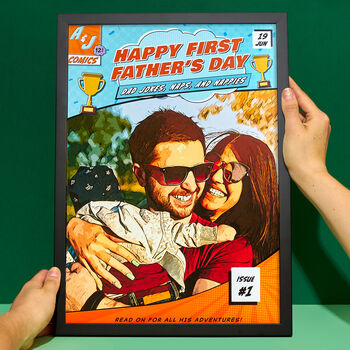 Personalised First Father's Day Poster Comic Style, 4 of 9