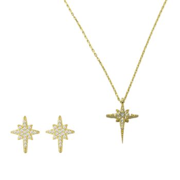 Northern Star Polaris Necklace And Stud Earring Set, 3 of 6