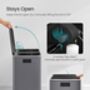 Dual Recycling Bin With Soft Close Lids, thumbnail 10 of 12