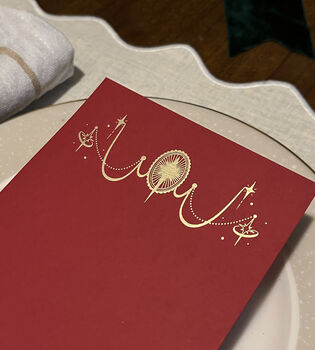 Celestial Luxury Gold Foil Menus, 7 of 7