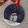 Couple Zodiac Personalised Christmas Acrylic Bauble – Our Story Written In The Stars Decoration, thumbnail 1 of 7