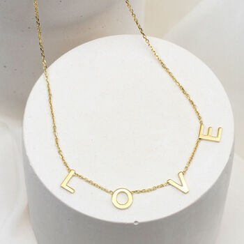 9ct Gold 'Love' Necklace, 2 of 3