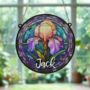 Iris Personalised Stained Glass Effect Suncatcher, thumbnail 5 of 7