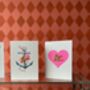 Love Anchor Tattoo Embroidered Word Greeting Card, thumbnail 4 of 4