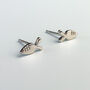 Sterling Silver Tiny Carrot Stud Earrings, thumbnail 2 of 4